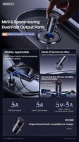 Automobilinis įkroviklis Remax RCC361 15W USB-C/USB-A juodas