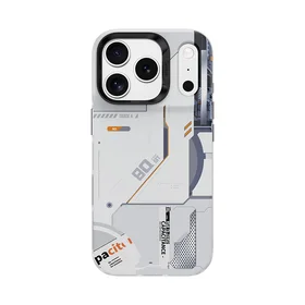 Benks Dinaminis Magnetinis Mecha dėklas (E070) Iphone 17 Pro Max baltas (Fotoaparato valdymo mygtukas)