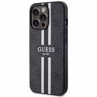 Guess GUHMP13XP4RPSK iPhone 13 Pro Max 6.7" juodas/juodas kietas dėklas 4G Printed Stripes MagSafe