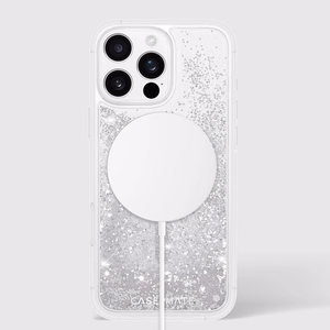 Case-Mate Waterfall MagSafe dėklas, skirtas iPhone 16 Pro Max, sidabro spalvos
