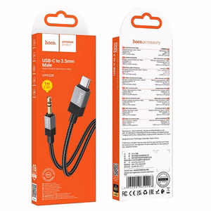 Audio adapteris Hoco (UPA32B) USB-C į 3,5mm(p) juodas (1M)