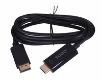 Savio CL-56 vaizdo kabelio adapteris 1,5 m DisplayPort HDMI A tipo (standartinis) Juoda
