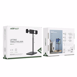 Acefast teleskopinis telefono ir planšetės laikiklis (135–230 mm pločio) stalui, 360° juodas (E4 juodas)