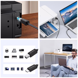 Wozinsky WKDDY1S USB-B - USB-C kabelis 1m - juodas