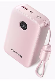 Vention išorinė baterija 20000mAh, 22.5W, rožinė