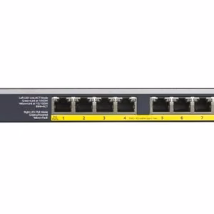 Nevaldomas 8 prievadų „Gigabit Ethernet“ PoE+ komutatorius „NETGEAR GS108LP“ su „FlexPoE“, 60 W, juodas ir pilkas