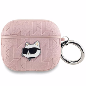 Karl Lagerfeld Monogram Choupette Head dėklas AirPods 3 - rožinis