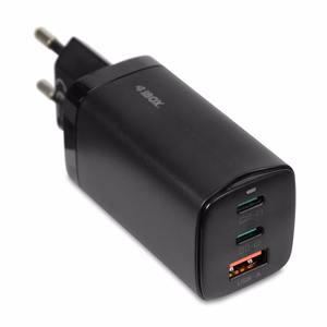 iBOX C-65 Black, GaN 65W universalus pakrovėjas