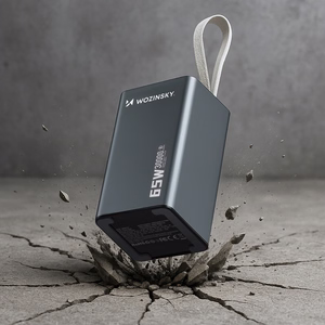 Išorinė baterija Wozinsky K65+ 65W 30000mAh 2x USB-C, 1x USB-A 65W - pilka
