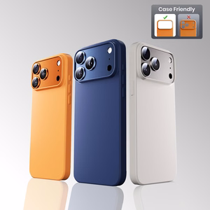 Grūdintas stiklas Tel Protect 95% AR+AF, visiškai metalinė kameros apsauga iPhone 17 Pro Max kamerai, mėlyna (kameros salelė)