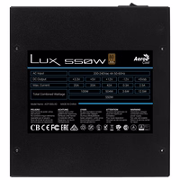 Aerocool LUX 550W maitinimo blokas 20+4 pin ATX ATX Juoda