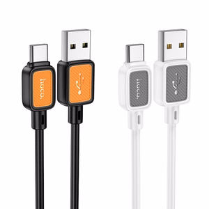Kabelis USB A į USB C Hoco 3A 1 m X108 baltas