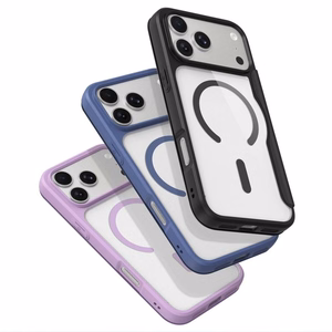 Juodas DUX DUCIS SKIN X PRO dėklas iPhone 18 Pro / 17 Pro (Open Ring Version), suderinamas su MagSafe