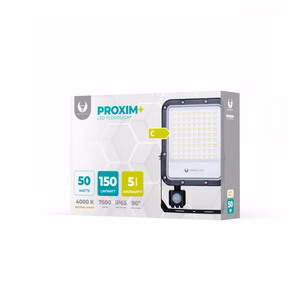 Floodlight LED PROXIM+ 50W 4000K 7500lm PIR 230V IP65 Forever Light 150lm/W 5 years warranty