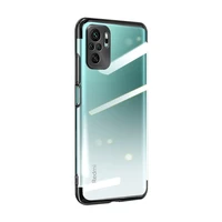 Clear Color Case Gel TPU elektroplokštės rėmo dangtelis Xiaomi Redmi Note 10 5G / Poco M3 Pro juodas