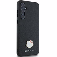 Hello Kitty Metal Logo Kitty Head dėklas telefonui skirtas Samsung Galaxy A55 - juodas