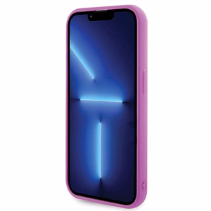 Guess Disko Metalinis Užrašas dėklas telefonui iPhone 15 Pro - rožinis