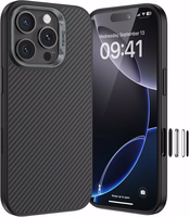 Benks Magnetinis Armor Pro Kevlar dėklas Metalinis rėmas 600D (D065) Iphone 16 Pro juodas (Kameros valdymo mygtukas)
