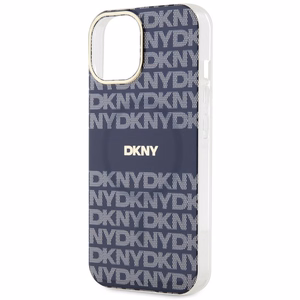 DKNY IML Mono ir juostelės Magnetinis dėklas iPhone 15 / 14 / 13 - mėlyna