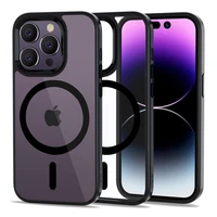 Tech-Protect MagMat MagSafe iPhone 14 Pro dėklas telefonui - skaidrus juodas