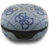 Belaidės ausinės TWS ENC Guess 4G Classic Metal Logo blue
