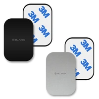 Blavec metalinė plokštelė magnetiniam laikikliui BM-02, rinkinys iš 2 dalių, stačiakampė (40x58mm), juoda ir sidabrinė