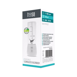 Belaidis trintuvas su 450 ml stikliniu indu, 100 W, 6 peiliukai