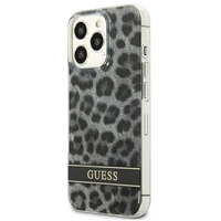 Guess GUHCP13LHSLEOK iPhone 13 Pro / 13 6.1" pilkas/pilkas kietas dėklas Leopardas