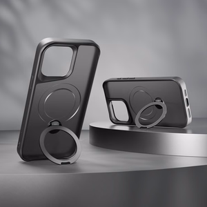 Etteri Matinis Magnetinis žiedas dėklas telefonui iPhone 15 6,1" juodas