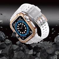 Protect dirželis Apple Watch 38/40/41mm šarvuotas dėklas dirželis - permatomas, rožinis auksas