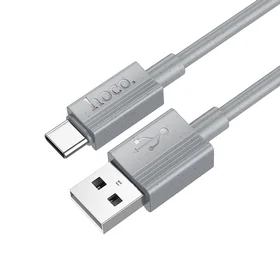 Kabelis USB-A į USB-C Hoco 3A 1 m X107 pilkas