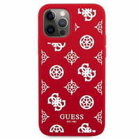 Guess GUHCP12LLSPEWRE iPhone 12 Pro Max 6.7" raudonas/raudonas kietas dėklas Peony kolekcija