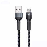 USB kabelis Remax RC-124m USB-A to MicroUSB 1.0m juodas