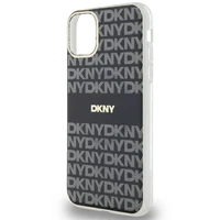 DKNY IML mono ir juostos magnetinis dėklas iPhone 11 / Xr - juodas