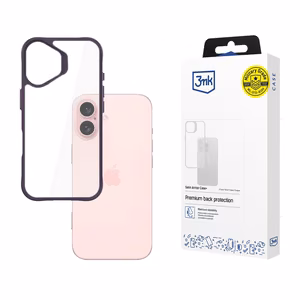 3mk Satin Armor dėklas telefonui violetinis Apple iPhone 16 - permatomas