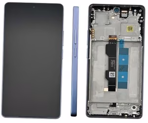 Ekranas Xiaomi Redmi Note 13 Pro 4G/Poco M6 Pro 4G su lietimui jautriu stikliuku ir rėmeliu Lavender Purple originalus (service pack)