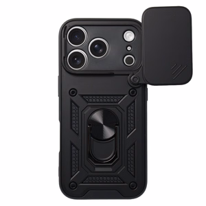 Stumdomas kameros šarvas dėklas telefonui Iphone 17 Pro juodas