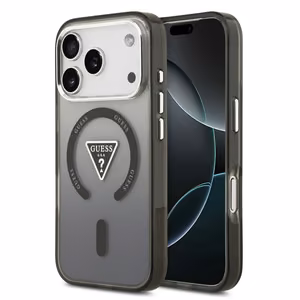 GUESS dėklas telefonui IPHONE 17 Pro Max su MagSafe suderintas (IML gradientas su trikampio logotipu) - juodas