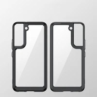 Outer Space dėklas Samsung Galaxy S22 + (S22 Plus) kietas dangtelis su geliniu rėmu mėlyna