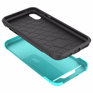 Zizo Star Diamond Hybrid dėklas, skirtas iPhone X, melsvai žalias ir juodas