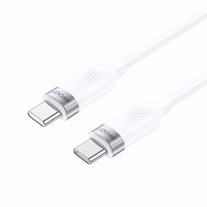 BWOO 65W kabelis USB-C - USB-C 1m baltas