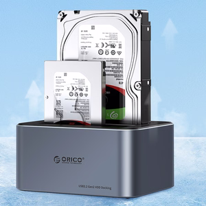 "Orico 6656C3-C" 5 lizdų prijungimo stotelė su neprisijungusio klonavimo funkcija 2,5"/3,5" SATA HDD/SSD - pilka