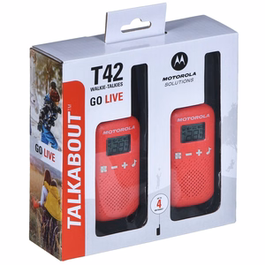 "Motorola Talkabout T42" dvynių pakuotė raudona