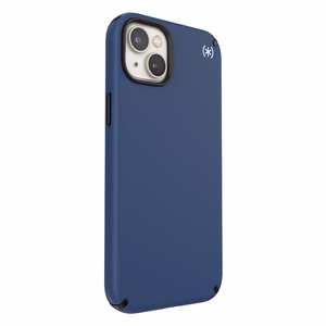 Чехол Speck Presidio2 Pro для iPhone 15 Plus / 14 Plus, с антимикробной защитой Microban, цветовая комбинация «Coastal Blue / Black / White»
