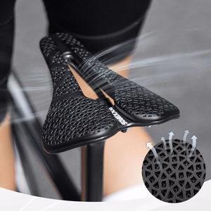 Rockbros LF0214 anatominis 3D vandeniui atsparus dviračio balnelis – juodas