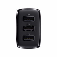 Baseus įkroviklis Compact 3 x USB juodas 17w