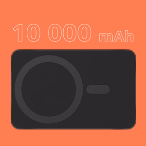 Krüger&Matz magnetinė belaidė išorinė baterija, 10000 mAh, juoda