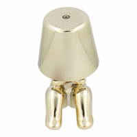 Stalo lempa prie lovos GOLD MAN Art Deco sėdinti (versija 4) MLTL