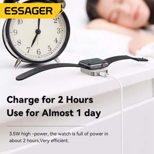 Belaidis įkroviklis Essager Bay Portable L baltas (Apple Watch)