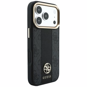 Dėklas, skirtas IPHONE 18 Pro Max/17 Pro max suderinamas su „MagSafe“ (Stripe Round and Classic Logos 4G) (spalva: juoda)